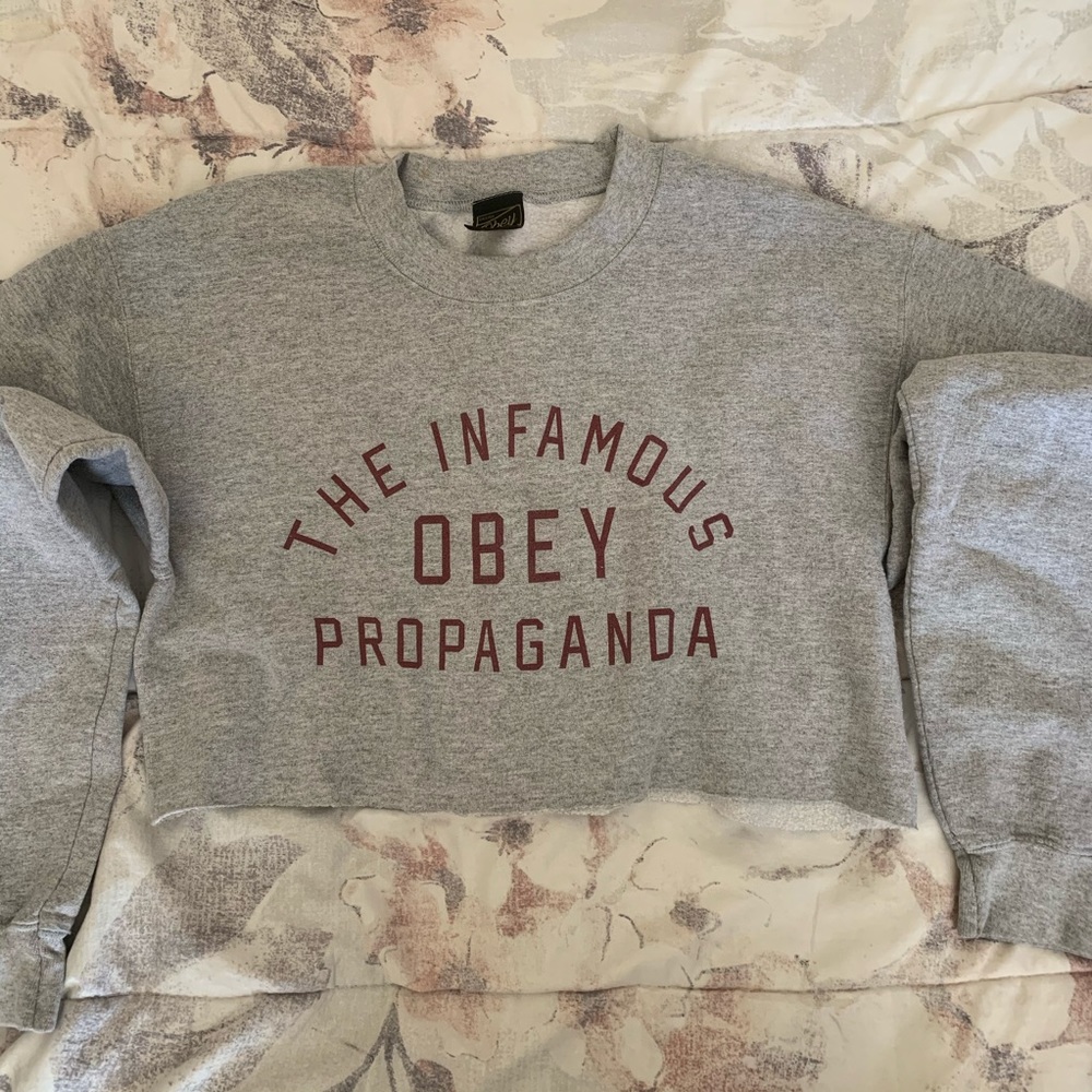 Obey cropped sweatshirt